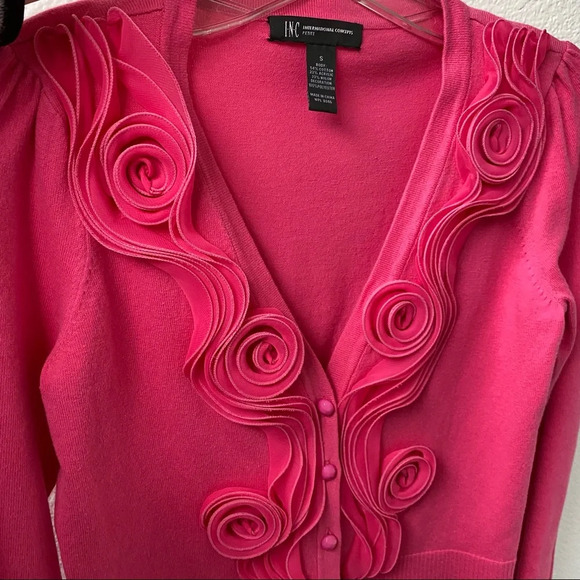 008. INC Pink Flower Sweater - Picture 7 of 9